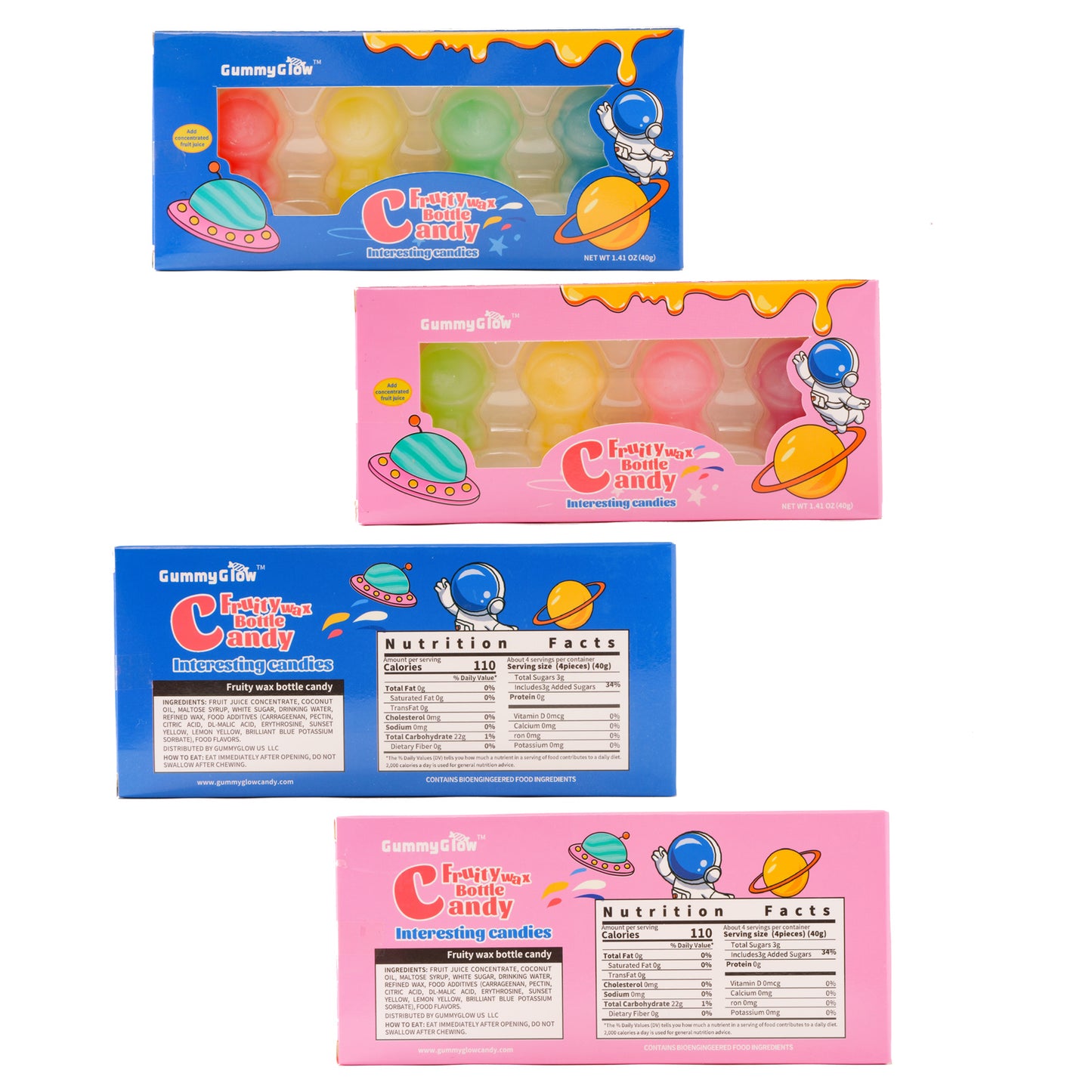 8-Flavor Astronaut Chewy Wax Candy