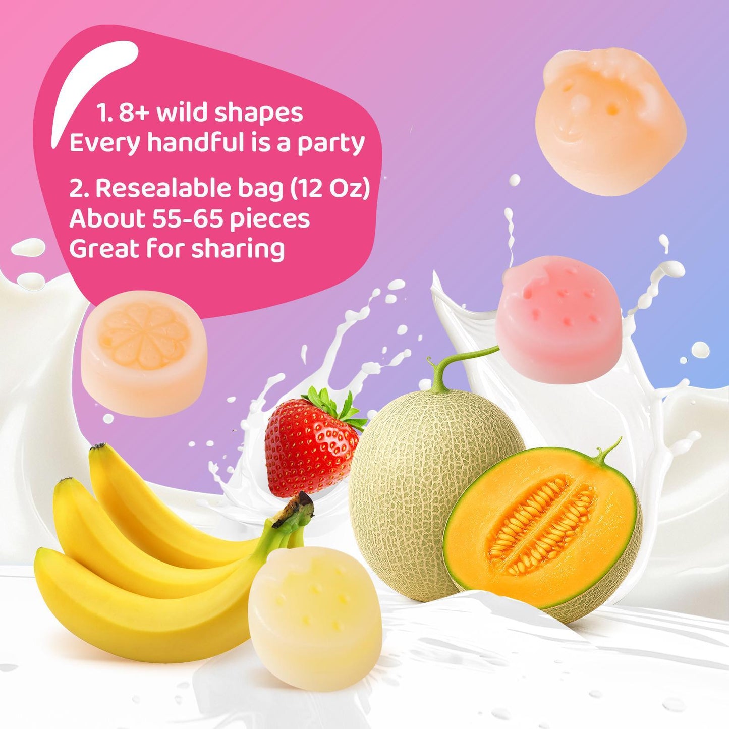 Fruity Milk Wax Candy Trio