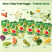 GummyGlow Liquid Salad 16 Fruits & Vegetables Juice Superfood Smoothie Pouches Assorted Ready-to-Eat Salad with dietary fiber & Prebiotic Wholesome Vegan Snack 7 Pouches