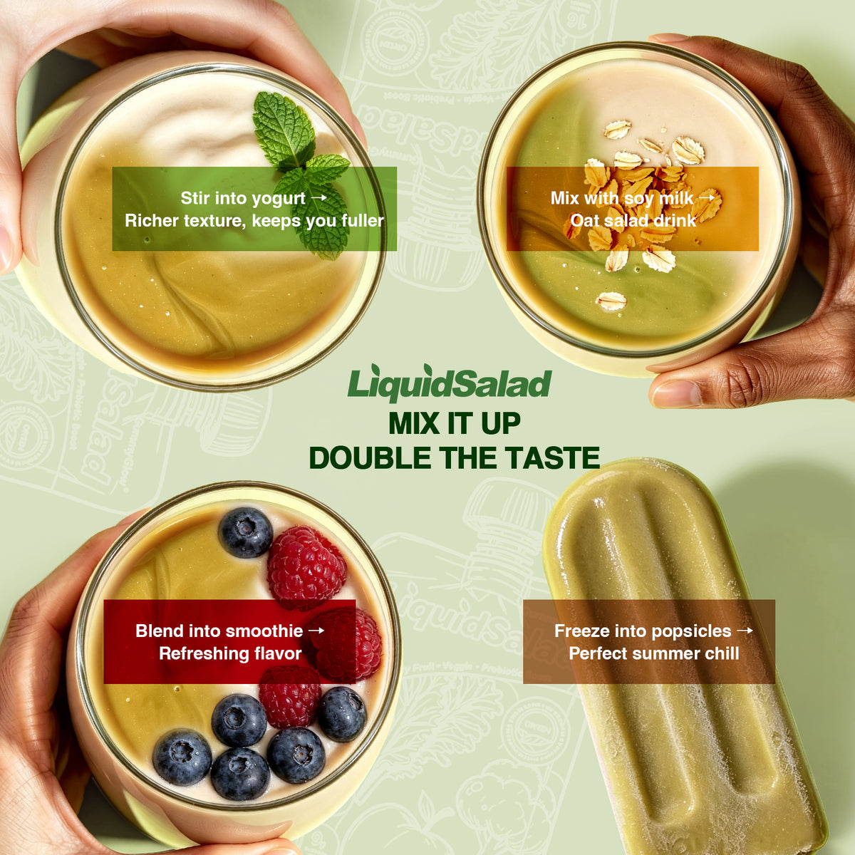GummyGlow Liquid Salad 16 Fruits & Vegetables Juice Superfood Smoothie Pouches Assorted Ready-to-Eat Salad with dietary fiber & Prebiotic Wholesome Vegan Snack 7 Pouches