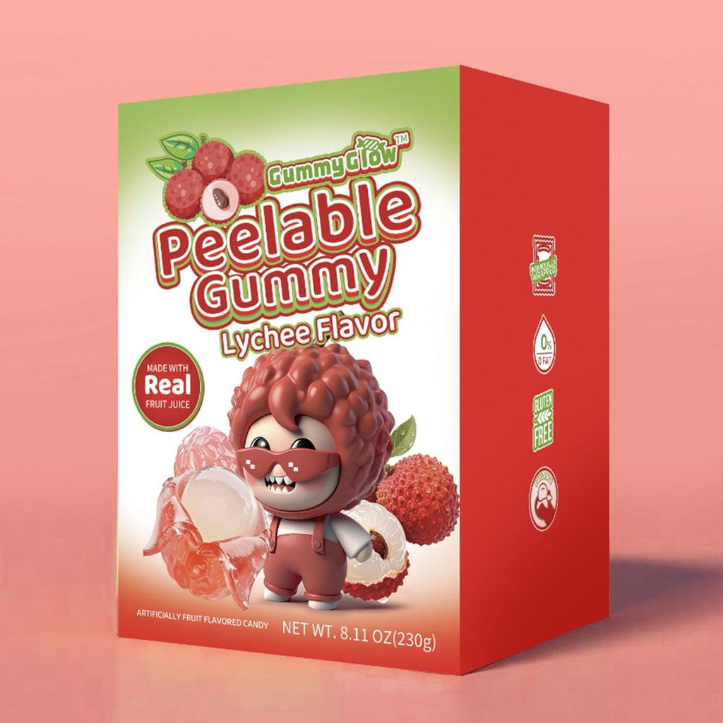 Gummy Glow Lychee Peelable Fruity Gummy Candy