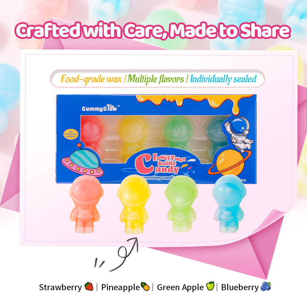 #SpringGrowUp 4-Flavor Astronaut Chewy Wax Candy - Spring Sale