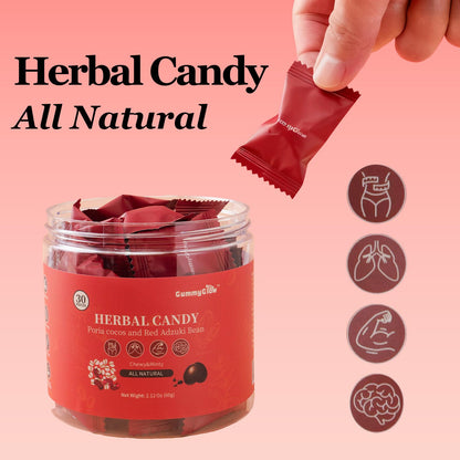 Herbal Wellness Gummies Ancient Recipes Modern Glow Adzuki Bean Poria Loquat Monk Fruit 60g Box