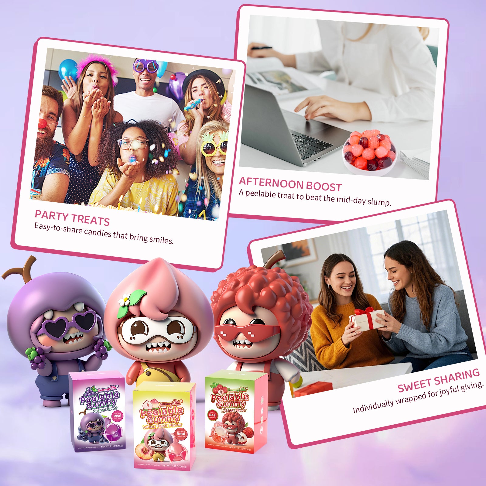 #SpringGrowUp Fun-to-Peel Gummies