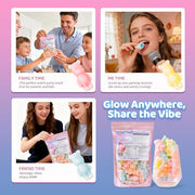 Gummy Glow 12oz Bear Wax Candy with Twist & Squeeze Sour Liquid Candy