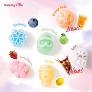 Gummy Glow 5.36 oz Wax Candy Bottles, Crunchy Chewy ASMR Treats, Upgraded Flavor Assorted Pack for Holiday Sharing
