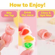 GummyGlow 5.36oz Waxy Fruit-Filled Candy, Chewable Waxy Candy, Retro Nostalgic Novelty Treats, Classic Variety Flavors for Old School Candy Lovers, ASMR Lovers and Gifts
