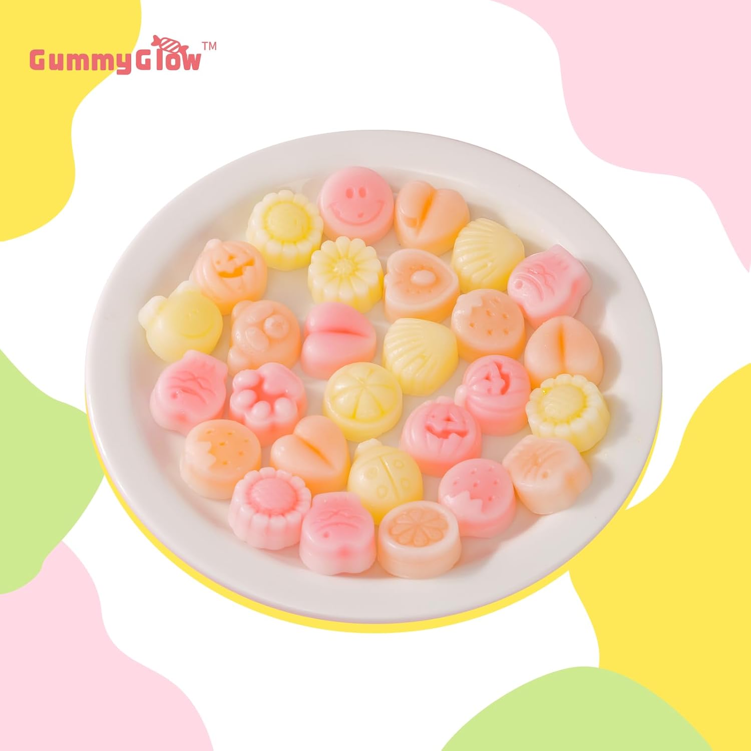 Gummy Glow Wax Candy NEW Milk Series - Retro Chewy Candy, 12oz Bulk Bag (55-65 Pcs) Triple Creamy Milk Flavors (Banana, Strawberry, Melon) - Old School Nostalgic Treats
