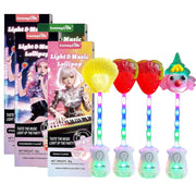 Gummy Glow Music Lollipop Candy, Light Up Singing Audio Lollipop Individually Wrapped, Fruit Flavored Hard Candy Suckers, Gluten Free Vegan Halal