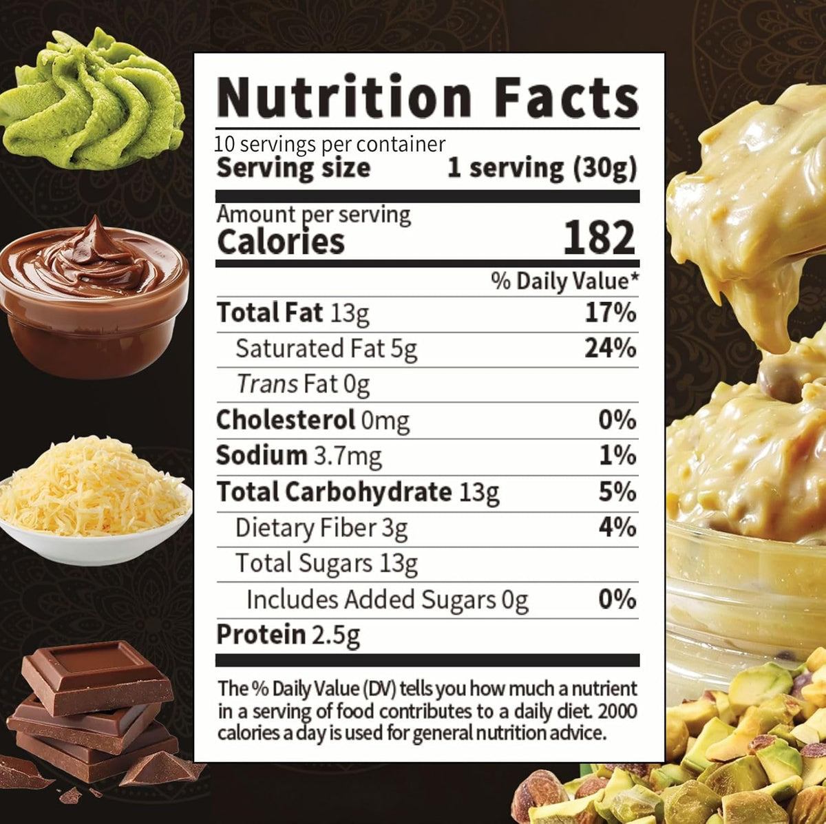 Dubai Chocolate Filling by Dubayy, Viral Pistachio Chocolate Spread with Kataifi Crisp, Luxury Dessert Dip for Waffles, Pancakes, Bread, Desserts and Breakfast (320g / jar)