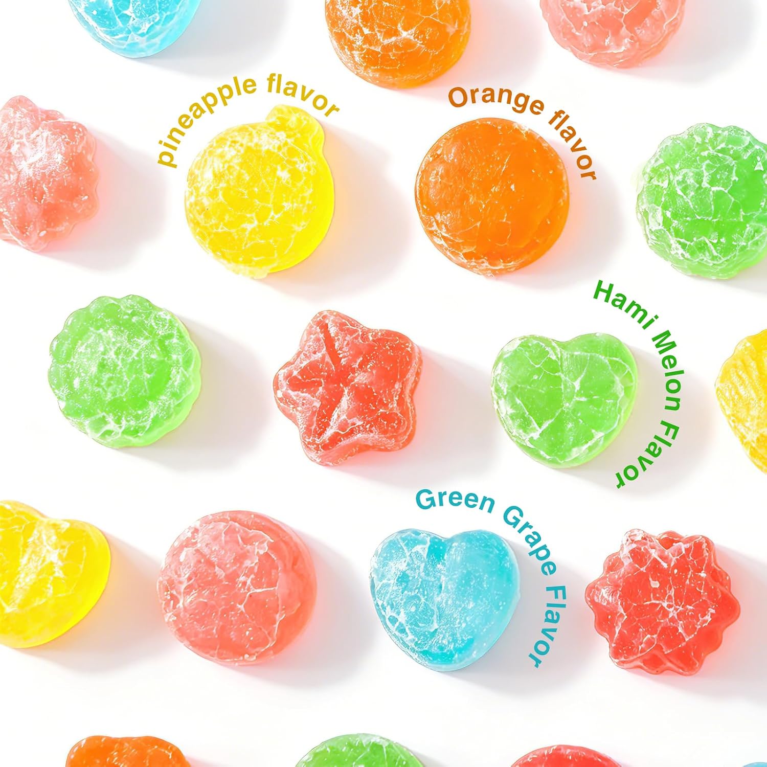 Gummy Glow Viral Crystal Candy with Chewy Center, Crunchy Assorted Fruit Flavors, ASMR Candies for Everyday Treat, Party Favor & Gifts