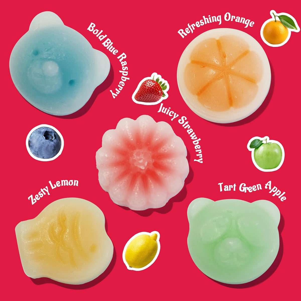 Gummy Glow Wax Candy 12oz Bulk Pack, Retro Chewy Wax Candies for Old School Candy Lovers