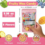 GummyGlow 5.36oz Chewable Waxy Candy with Sour Squeeze Candy