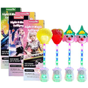 Gummy Glow Music Lollipop Candy, Light Up Singing Audio Lollipop Individually Wrapped, Fruit Flavored Hard Candy Suckers, Gluten Free Vegan HalalGluten Free Vegan Halal