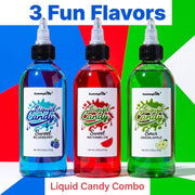 Gummy Glow Twist & Squeeze Sour Liquid Candy, 3.53oz Each (Pack of 3) Green Apple, Blueberry & Watermelon, Ideal for Cookies, Ice Cream, Fruit, Sweet and Sour Flavor Booster
