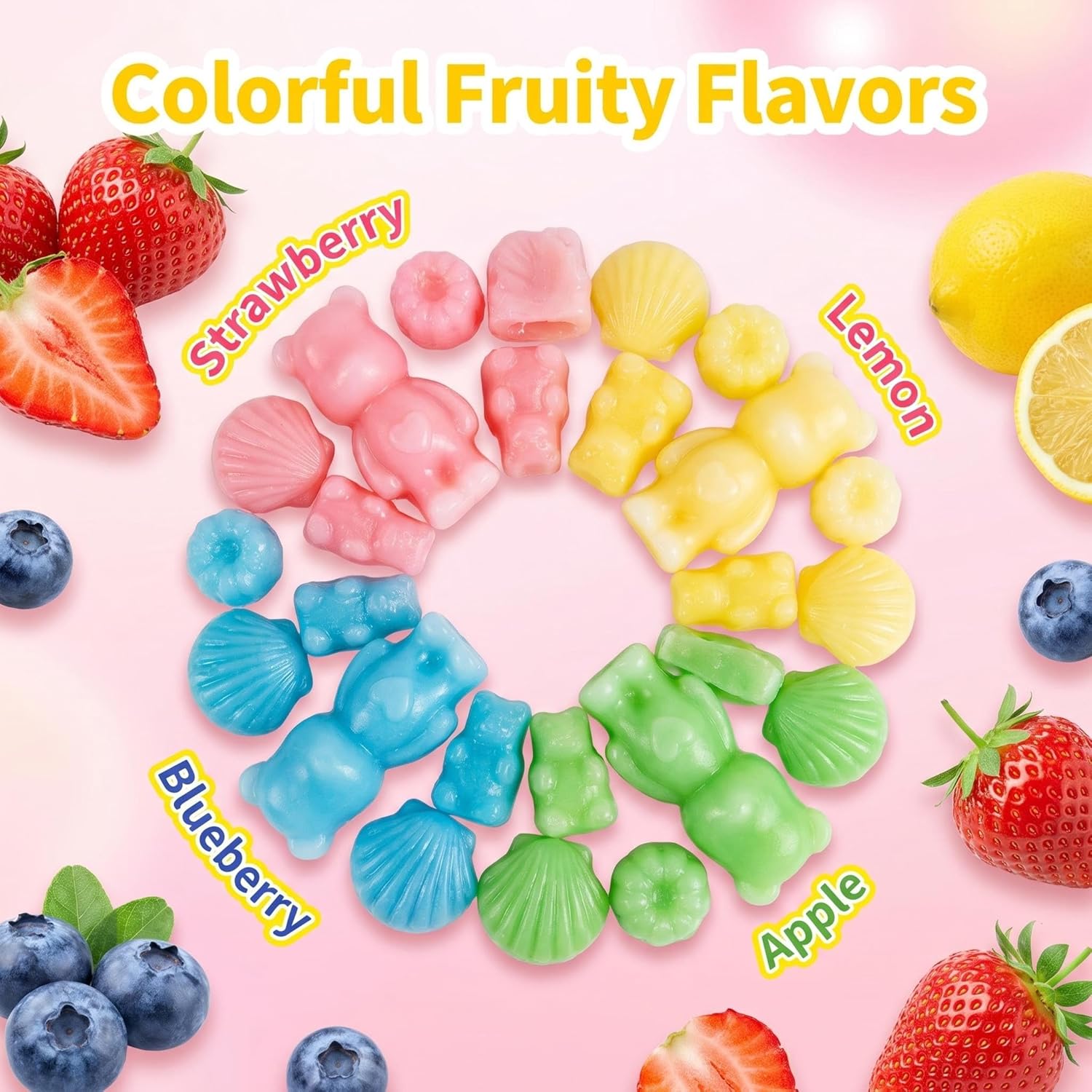 GummyGlow 5.36oz Waxy Fruit-Filled Candy, Chewable Waxy Candy, Retro Nostalgic Novelty Treats, Classic Variety Flavors for Old School Candy Lovers, ASMR Lovers and Gifts