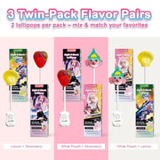 Gummy Glow Music Lollipop Candy, Light Up Singing Audio Lollipop Individually Wrapped, Fruit Flavored Hard Candy Suckers, Gluten Free Vegan Halal