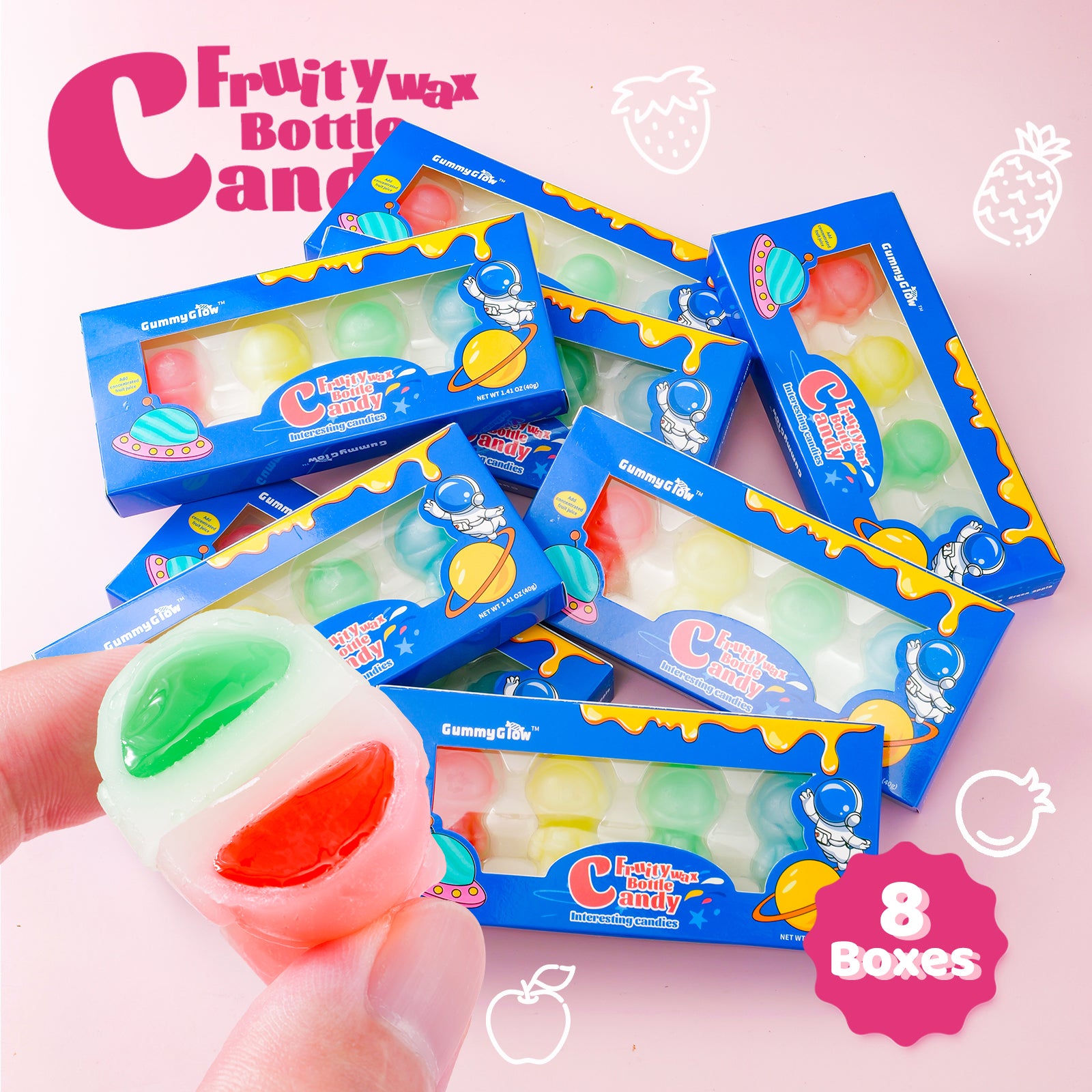 #SpringGrowUp 4-Flavor Astronaut Chewy Wax Candy - Spring Sale