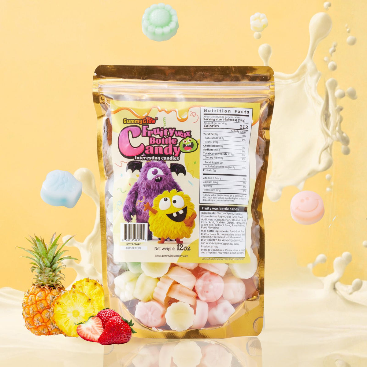 Gummy Glow Upgraded Fruity Wax Candy with 5 Flavors for Old School Candy Lover #SpringGrowUp
