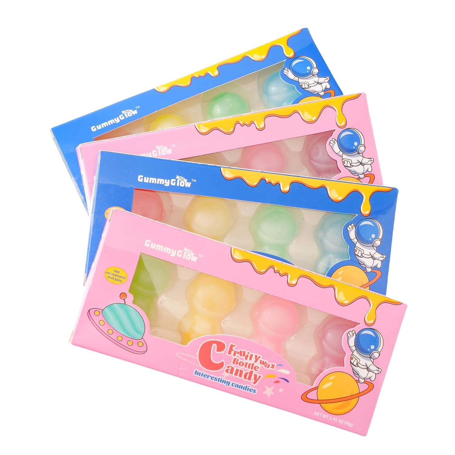 #SpringGrowUp 4-Flavor Astronaut Chewy Wax Candy - Spring Sale
